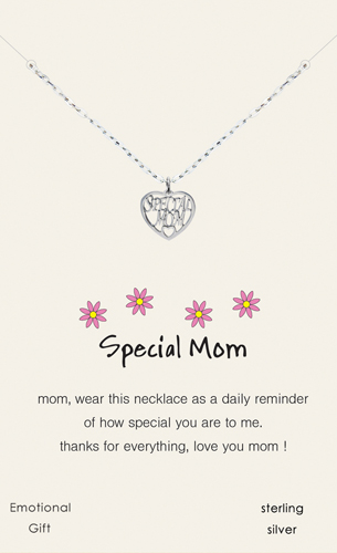 Special mom silver pendant